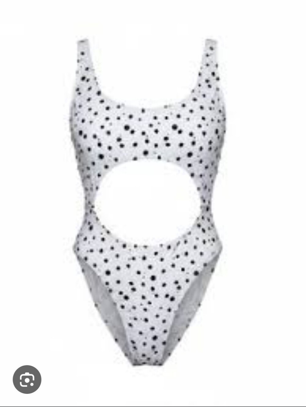 Peek & Beau Cutout Black White One Piece Swimsuit 32D 32dD